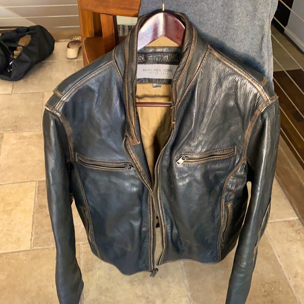 100% thick leather motorcycle jacket